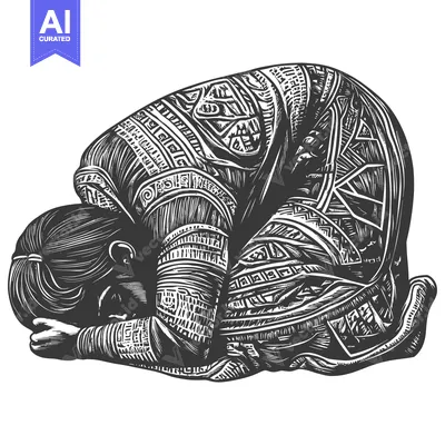 Aset desain premium: A Woman in Traditional Clothing Performing a Bow