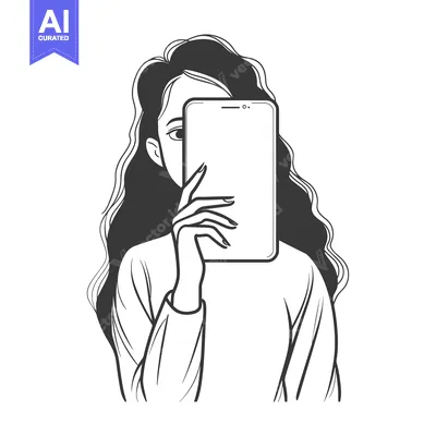 Popular premium asset: A Woman's Face Partially Hidden by a Smartphone