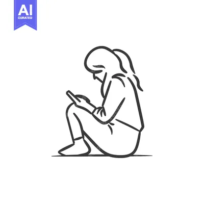 Popular premium asset: A Woman Sitting and Using Her Phone
