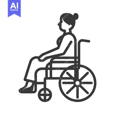Aset premium populer: A Woman Sitting in a Wheelchair