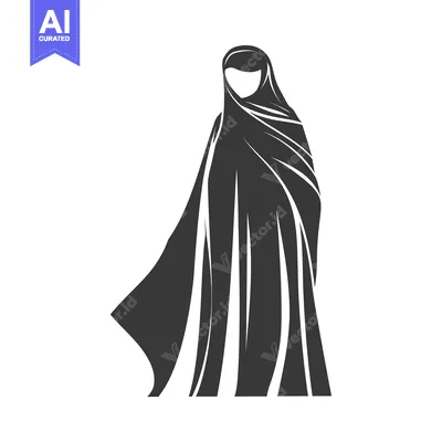 A woman wearing a black abaya and headscarf