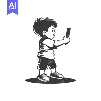 Popular premium asset: A Young Boy Looking at a Smartphone