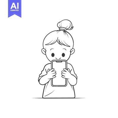 Popular premium asset: A Young Girl Using Her Smartphone
