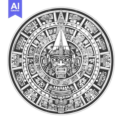 Popular premium asset: Aztec Calendar Stone with Central Face and Detailed Ornamentation