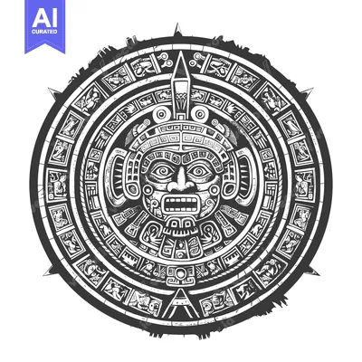 Popular premium asset: Aztec Calendar with Detailed Glyphs and Central Deity Face
