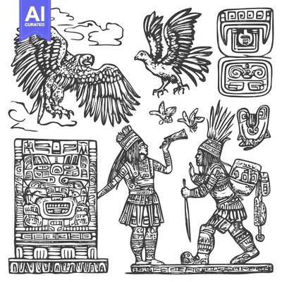 Popular premium asset: Aztec Civilization Illustration with Gods, Warriors, and Symbols