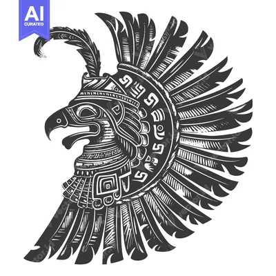 Aset premium populer: Aztec Eagle Warrior Headdress with Feathers