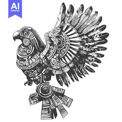 Popular premium asset: Aztec Eagle with Geometric Pattern and Spread Wings