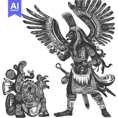 Popular premium asset: Aztec God Quetzalcoatl with Sword and Serpent Symbol