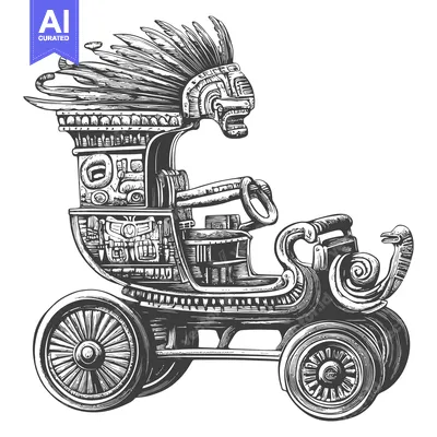 Popular premium asset: Aztec-inspired chariot with a feathered headdress