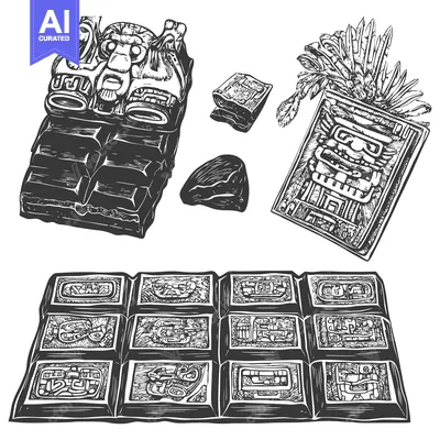 Aset premium populer: Aztec-Inspired Chocolate Bar and Mayan-Themed Symbols