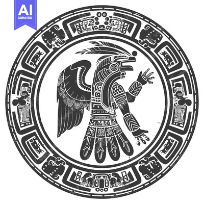 Popular premium asset: Aztec Style Eagle in Circular Design