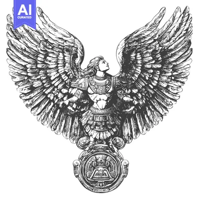 Popular premium asset: Aztec Warrior Angel with Spread Wings and Ornate Symbol