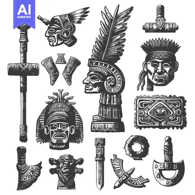 Aset premium populer: Aztec Warrior Artifacts and Headwear Collection