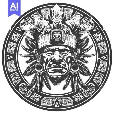 Popular premium asset: Aztec Warrior in a Feathered Headdress and Ornate Circle