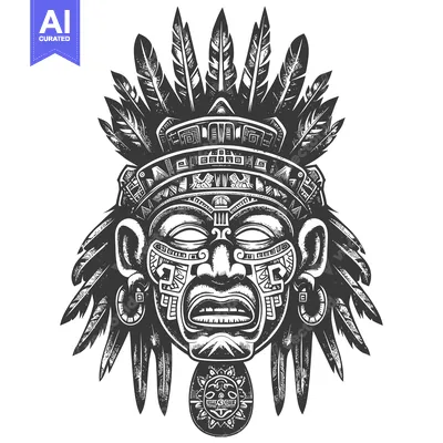 Popular premium asset: Aztec Warrior Mask with Feathers and Geometric Designs