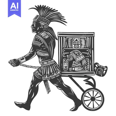 Popular premium asset: Aztec Warrior Pulling a Cart with Ornate Designs