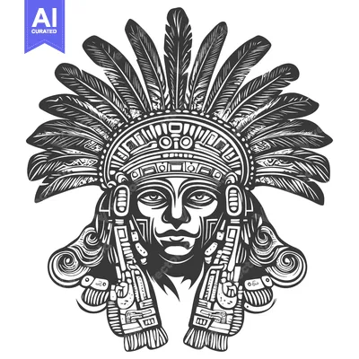 Aset premium populer: Aztec Warrior with Feather Headdress