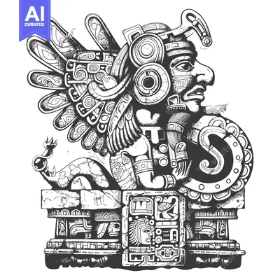 Aset premium populer: Aztec Warrior with Intricate Ornamentation and Head Feathers