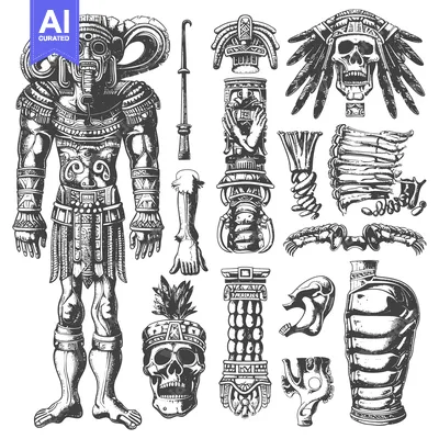 Popular premium asset: Aztec Warrior with Skull, Feathers, and Ritual Objects