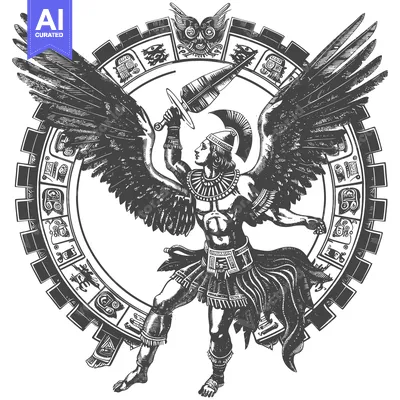 Popular premium asset: Aztec Warrior with Wings and Weapon Holding a Shield