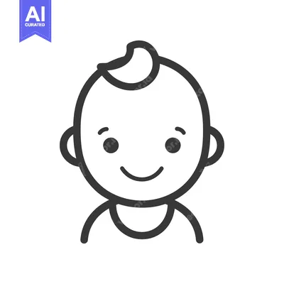 A Simple And Cheerful Illustration Of A Young Infant