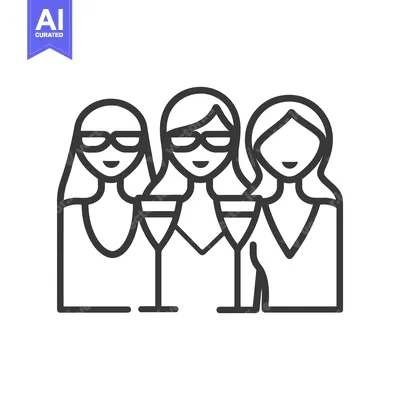 Aset premium populer: Three women friends holding glasses with celebratory drinks