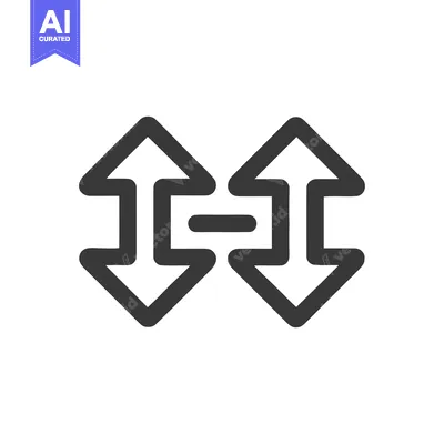 Aset desain premium: Interconnected Arrows Icon: Bidirectional Movement, Data Transfer, Exc