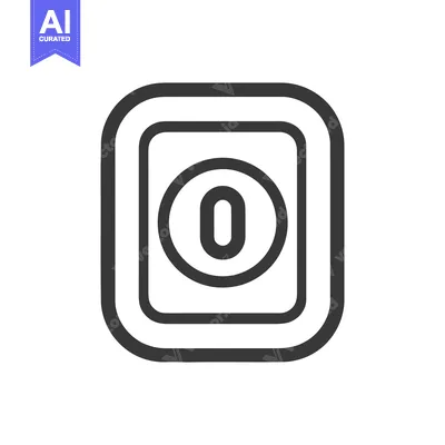 Premium design asset: Zero in a Double-Framed Square, Bold Line Icon Design