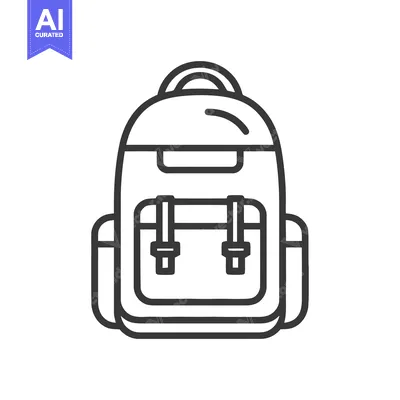 Popular premium asset: Minimalist Backpack Icon: Simple Line Art Design on White