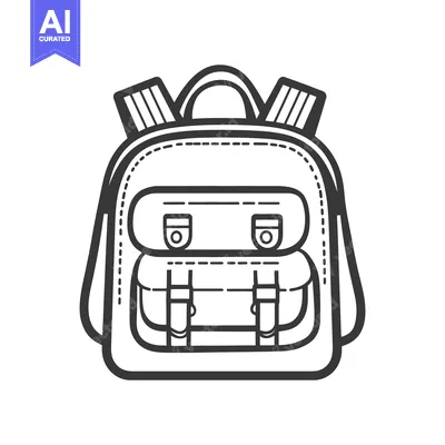 Popular premium asset: A simple illustration showcasing a functional backpack designed for ca