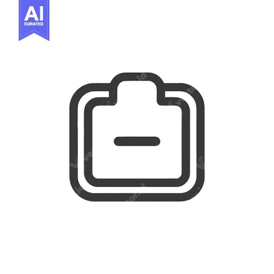 Aset premium populer: Minimalist Minus Icon: Bold Line Art on White Background, Clean Design