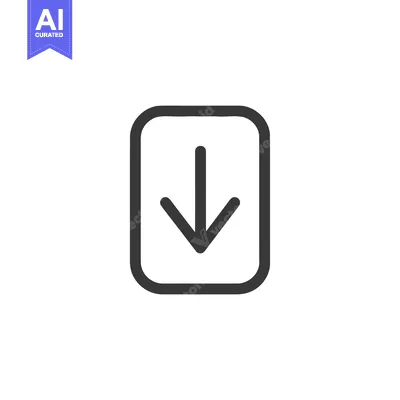 Premium design asset: Simple Dark Gray Download Icon in Rounded Square on White Background