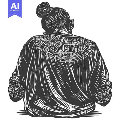 Aset premium populer: Back View of a Woman with an Ornate Necklace