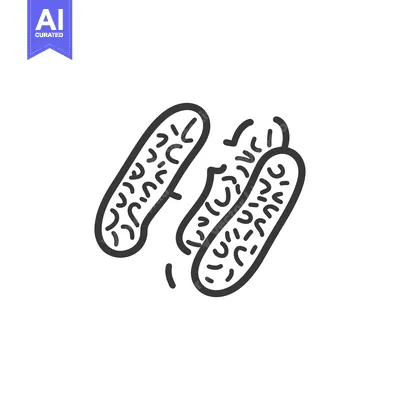 Black and white illustration depicting three oblong shaped objects