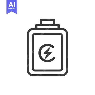 Aset premium populer: Battery Icon with Lightning Bolt Symbol, Minimalist Design