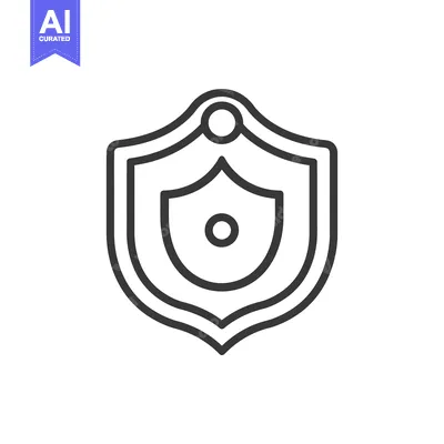 Aset desain premium: An illustration showcasing a layered and symmetrical protective shield