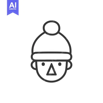 Popular premium asset: A simple line illustration of a person wearing a hat