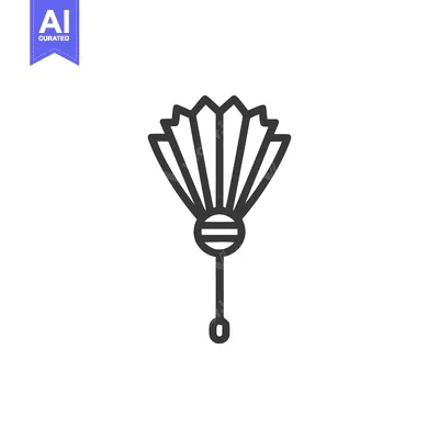 Aset premium populer: Elegant Hand Fan Icon: Minimalist Design for Cultural Symbolism and De