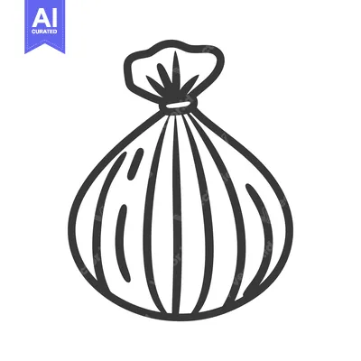 Popular premium asset: A simple drawing depicting a small tied closed bag