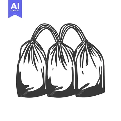 Popular premium asset: Three plastic bags filled and tied together in a vertical arrangement