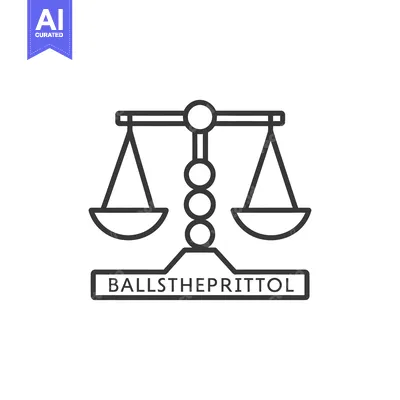 Aset premium populer: A balanced scale is represented in simple line art design