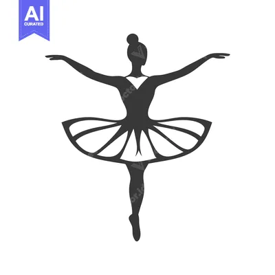 Popular premium asset: Silhouette illustration of a female ballerina in ballet dance