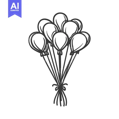 Aset premium populer: A Bundle of Balloons Tied with a Ribbon for a Celebration