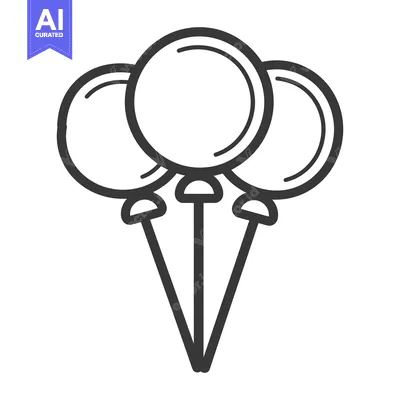 Aset premium populer: Three Round Balloons Are Tied Together In A Line