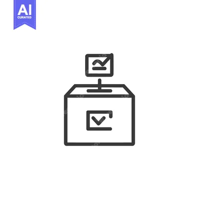 Aset premium populer: Ballot Box with Checkmark Icon