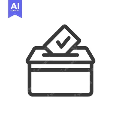 Aset premium populer: Simple Icon of Ballot Box with Checkmark on Vote