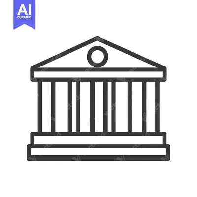 Popular premium asset: A simple illustration depicting a classical building with columns