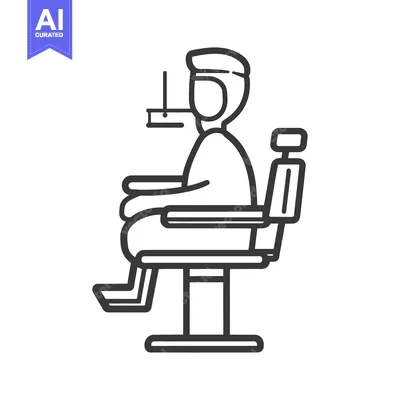 Premium design asset: A person seated in a chair undergoing a dental procedure