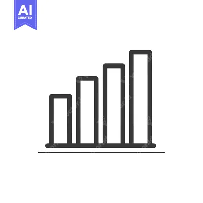 Aset premium populer: Ascending Bar Graph Icon: Minimalist Design for Data Visualization